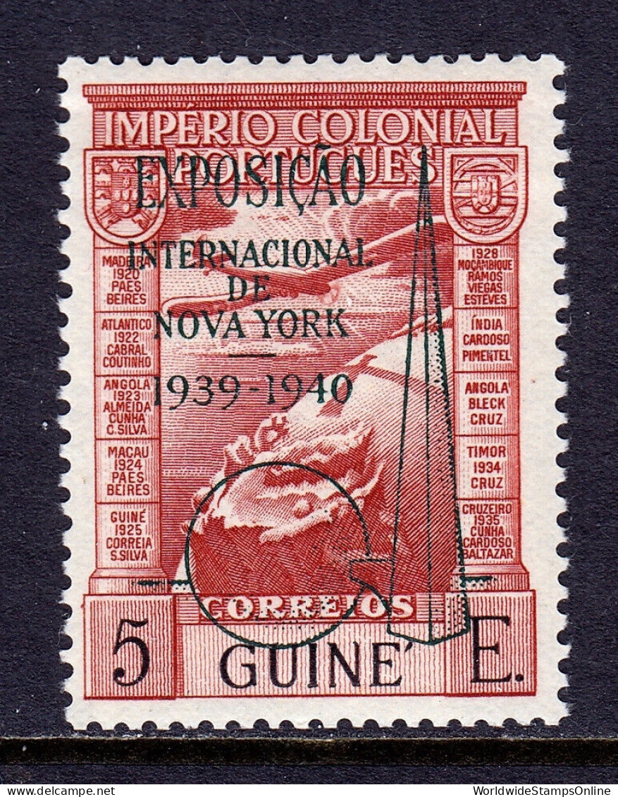 PORTUGUESE GUINEA — SCOTT C7 (NOTE) — 1938 WORLD'S FAIR OVPT. — MNH — SCV $850 - Guinea Portoghese