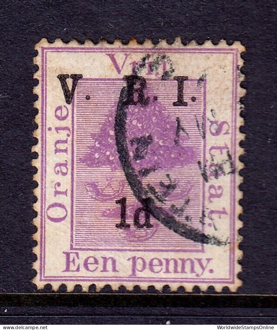 ORANGE RIVER COLONY — SG 113k — 1d ON 1d, SPACE BETWEEN V AND R — USED — SG £55 - Oranje-Freistaat (1868-1909)