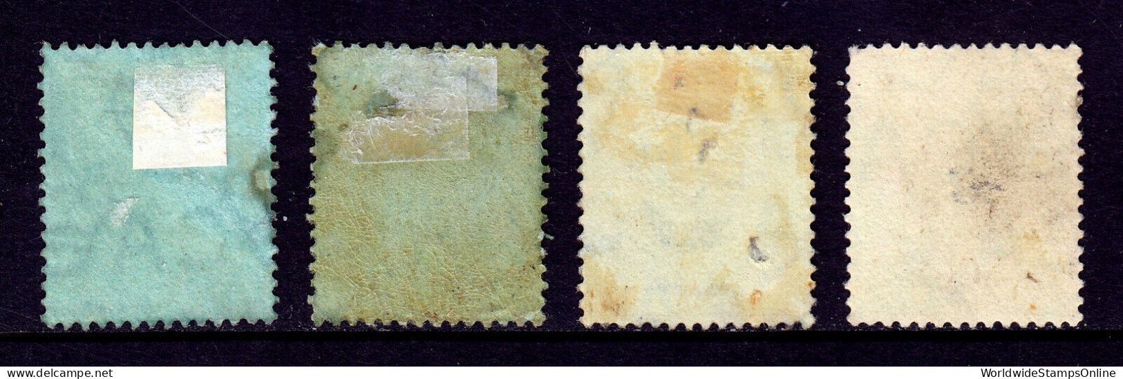 NIGERIA — SCOTT 8, 8a, 8b, 8c — 1915-20 KGV 1/- ISSUE, 4 SHADES— USED — SCV $132 - Nigeria (...-1960)