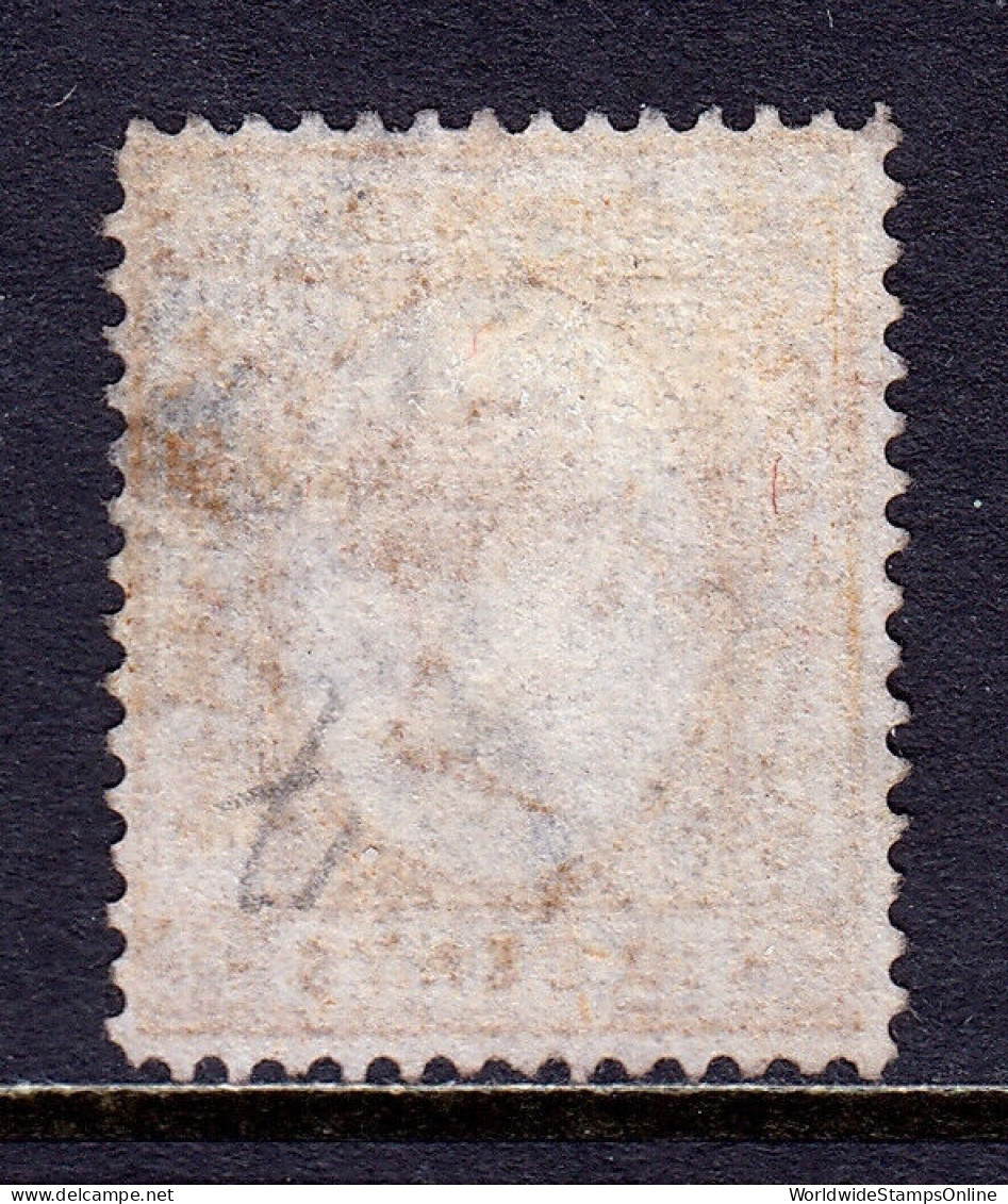 LABUAN — SCOTT 8 (SG 8) — 1880 10¢ YEL. BROWN QV ISSUE, WMK. 1 — USED — SCV $100 - Nordborneo (...-1963)