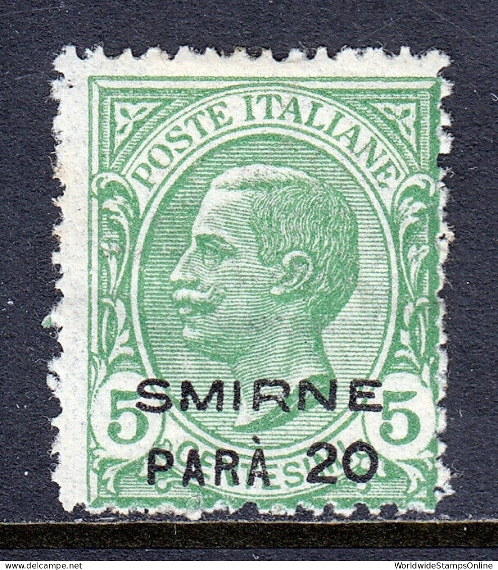 ITALY (OFFICES IN SMYRNA) — SCOTT 9 — 1922 20pa ON 5c SURCH. — MH — SCV $32 - Autres & Non Classés