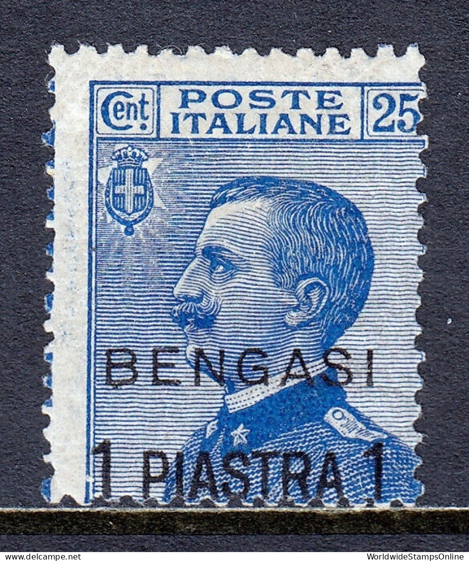 ITALY (OFFICES IN BENGASI) — SCOTT 1A — 1911 1pi ON 25C SURCHARGE — MH — SCV $65 - Altri & Non Classificati