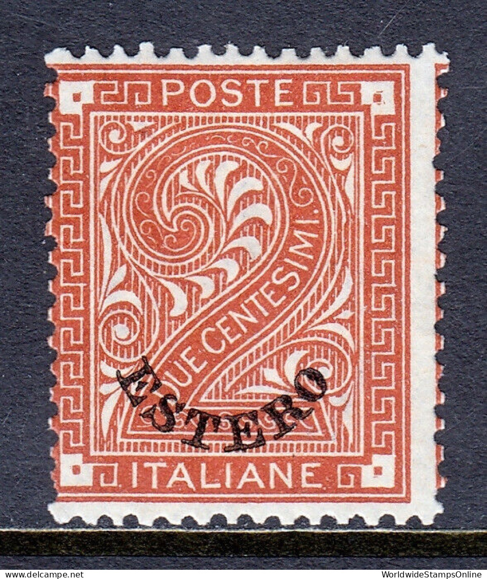 ITALY (OFFICES ABROAD) — SCOTT 2 — 1874 2c NUMERAL W/ESTERO OVPT.— MH — SCV $52 - Other & Unclassified