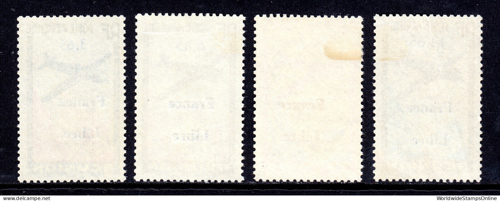 FRANCE (REUNION) — SCOTT C14-C17 — 1943 FRANCE LIBRE AIRMAIL SET— USED — SCV $22 - Luchtpost