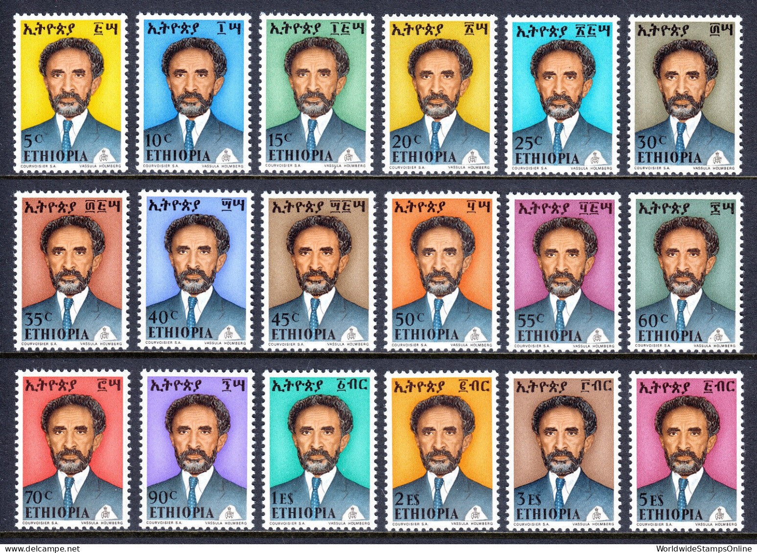 ETHIOPIA — SCOTT 672-689 — 1973 HAILE SELASSIE SET — MNH — SCV $52 - Ethiopie