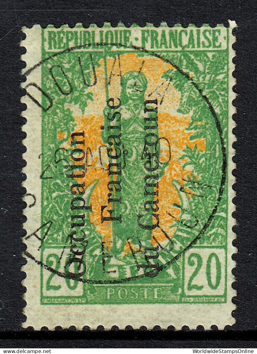 CAMEROUN — SCOTT 123 — 1916 20c OCC. FRANCAISE DU CAMEROUN OVPT — USED — SCV $92 - Used Stamps