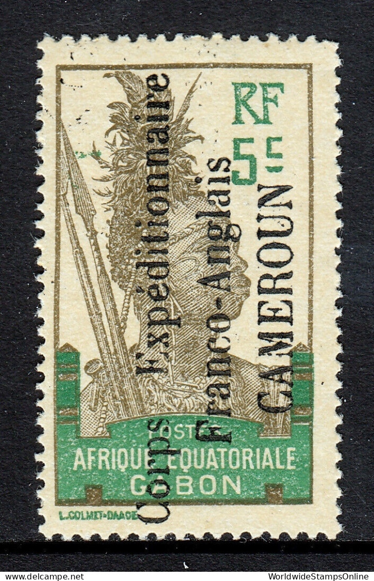 CAMEROUN — SCOTT 105 — 1915 5c AFRIQUE EQUATORIALE OVPT. — MH — SCV $40 - Neufs