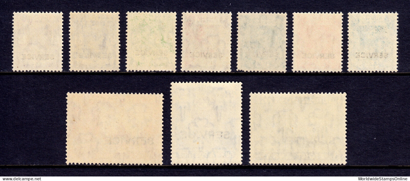 BURMA — SCOTT O15/O24 — 1939 KGVI OFFICIAL ISSUE, 10 VALUES — MNH — SCV $99 - Birma (...-1947)