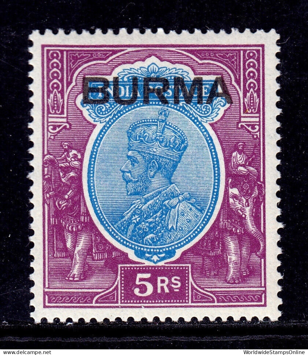 BURMA — SCOTT 14 — 1937 KGV 2r ISSUE — MH — SCV $29 - Burma (...-1947)