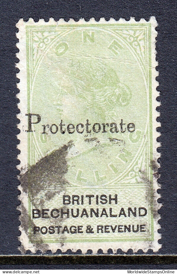 BECHUANALAND — SCOTT 54 — 1888 1/- QV ISSUE — USED — SCV $65 - 1885-1895 Colonia Británica