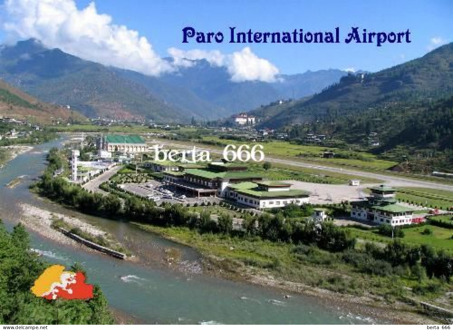 Bhutan Paro International Airport New Postcard - Butan