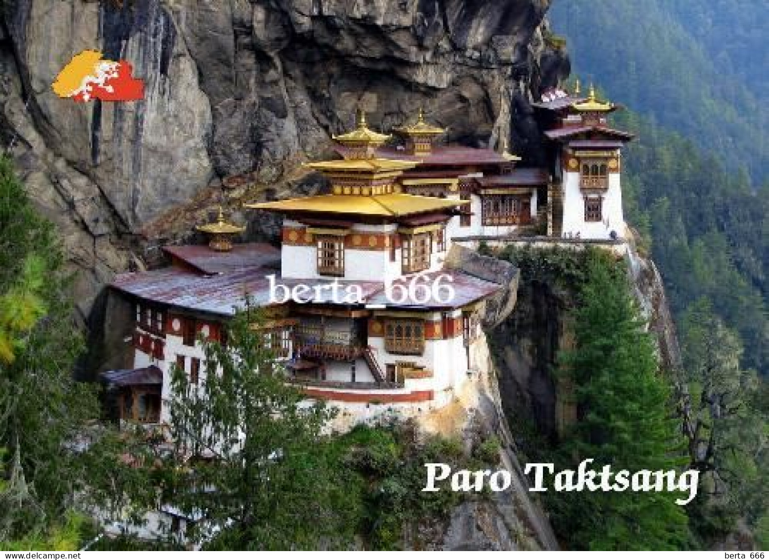Bhutan Paro Taktsang Tiger's Nest New Postcard - Bhutan