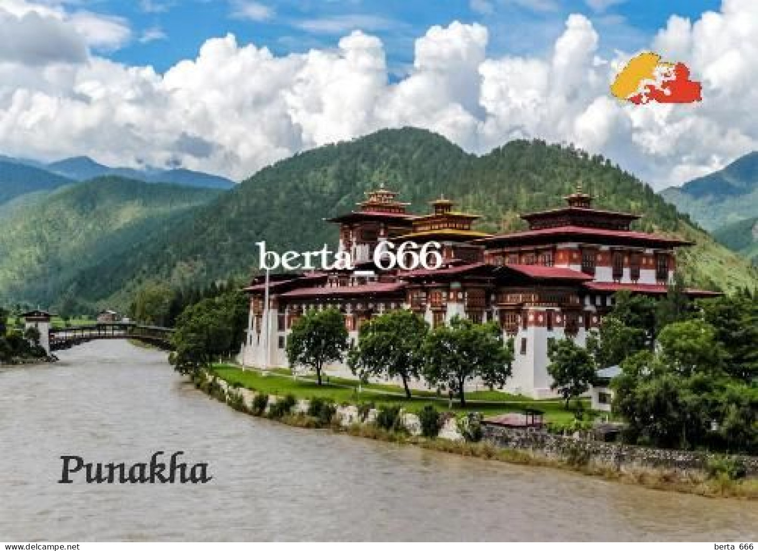 Bhutan Punakha Dzong New Postcard - Bhutan