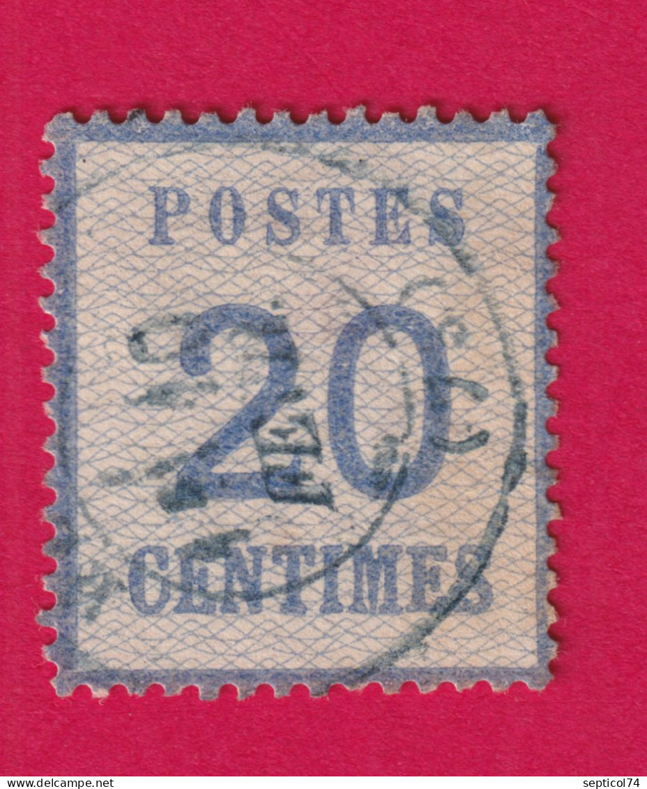 ALSACE LORRAINE N°6 CAD BLEU FRANCAIS MEAUX SEINE ET MARNE TIMBRE BRIEFMARKEN STAMP FRANCE - Gebraucht