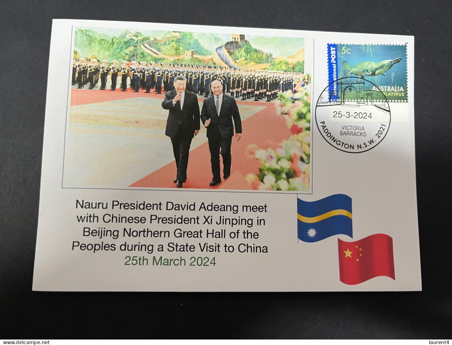 2-4-2024 (4 Y 43) Nauru President D. Adeang Meet With Chinese President Xi Jinping During Visit To China - Nauru