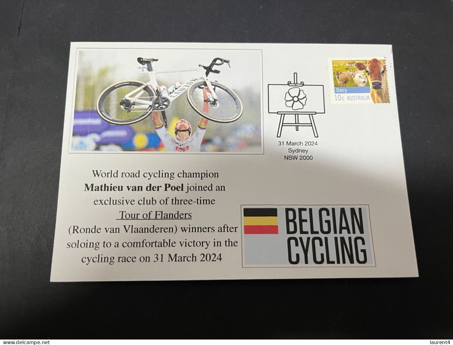 2-4-2024 (4 Y 43) Mathieu Van Der Poel Win The 2024 Tour Of Flinders Belgium Cycle Race On 31st Of March 2024 - Cycling