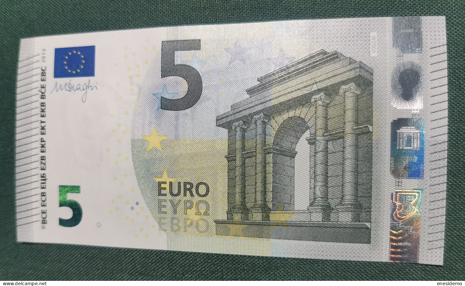 5 EURO SPAIN 2013 DRAGHI V002J6 LAST POSITION SC FDS UNCIRCULATED  PERFECT - 5 Euro