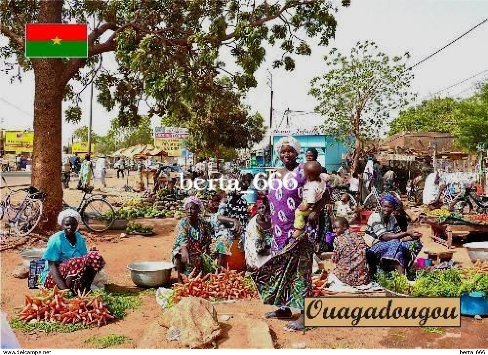 Burkina Faso Ouagadougou Street Market New Postcard - Burkina Faso