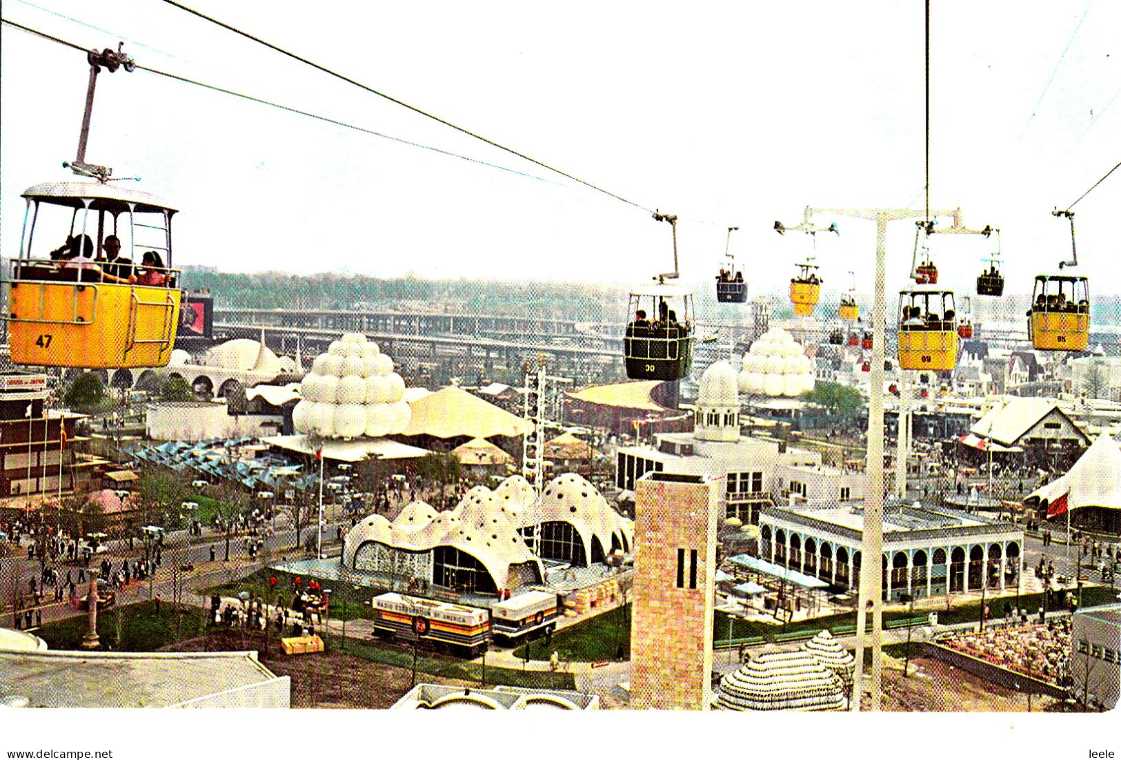 CY41. Vintage US Postcard.  New York World's Fair. The Swiss Sky Ride - Expositions