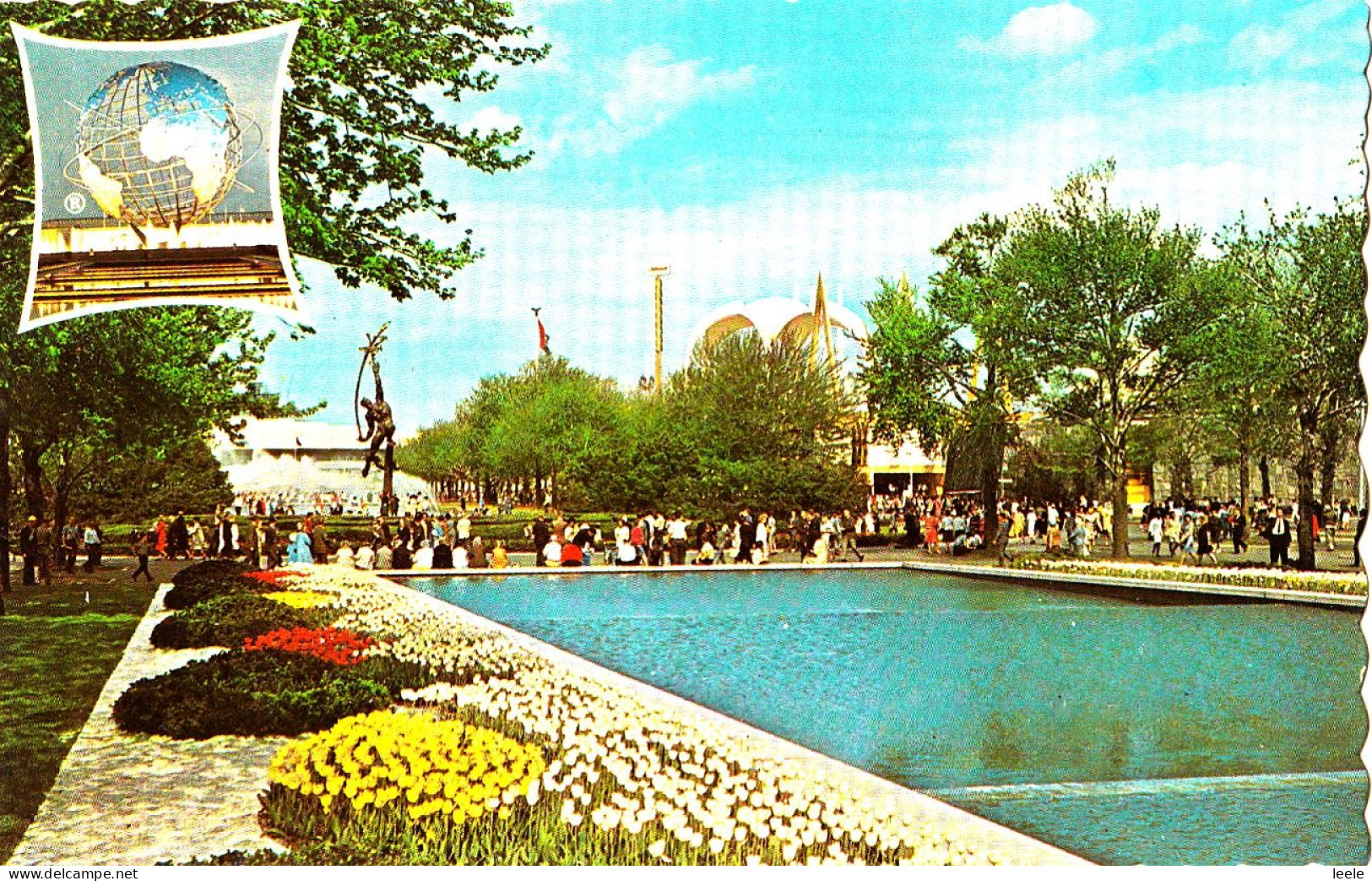 CY69. Vintage US Postcard. New York World's Fair. Pool Of Reflections. Peace Court - Expositions