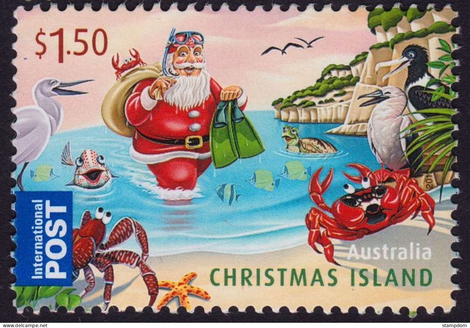 AUSTRALIA CHRISTMAS ISLAND 2011 Christmas $1.50 Sc#498 USED @O446 - Christmaseiland