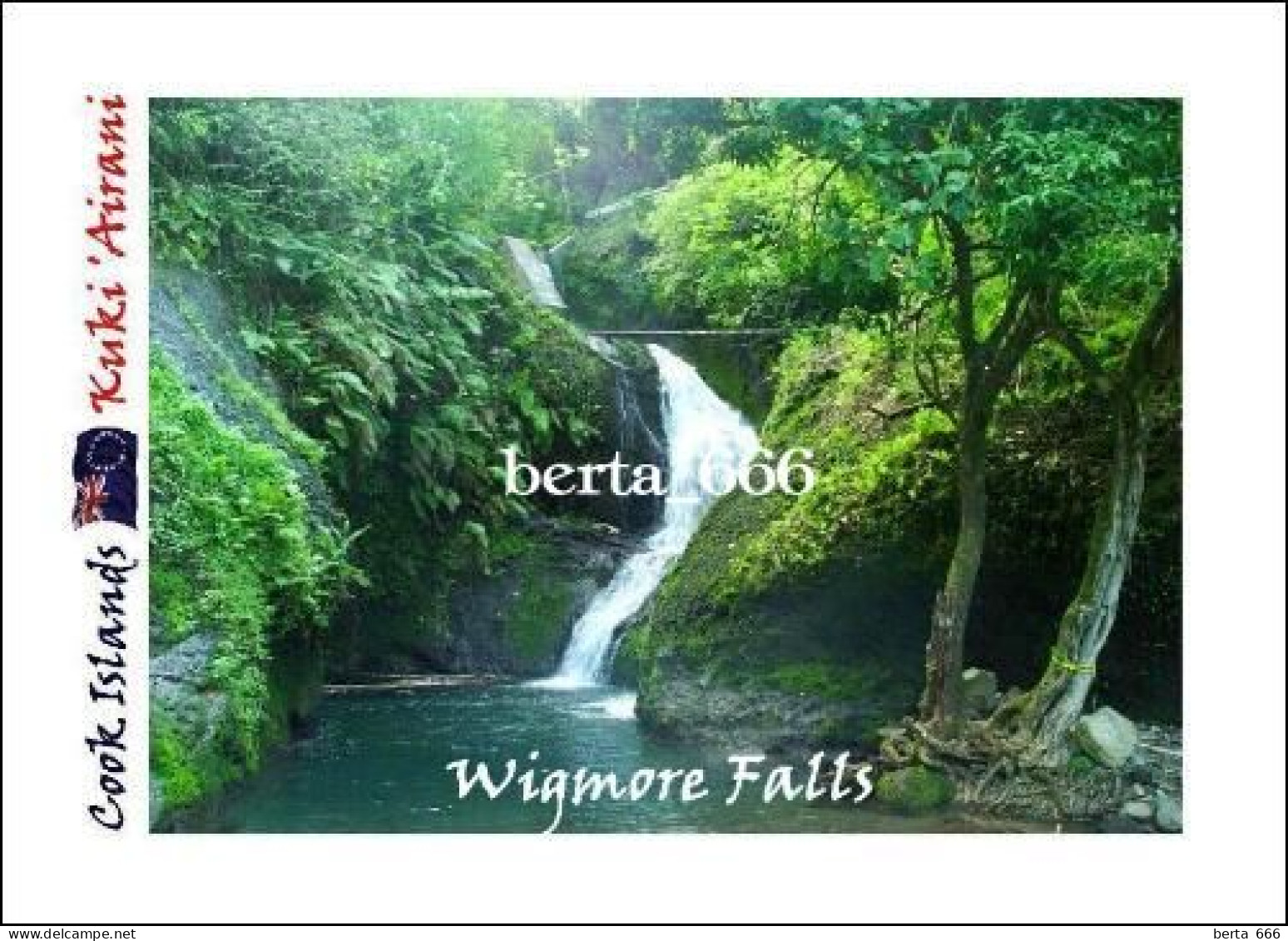 Cook Islands Wigmore Falls New Postcard - Cook