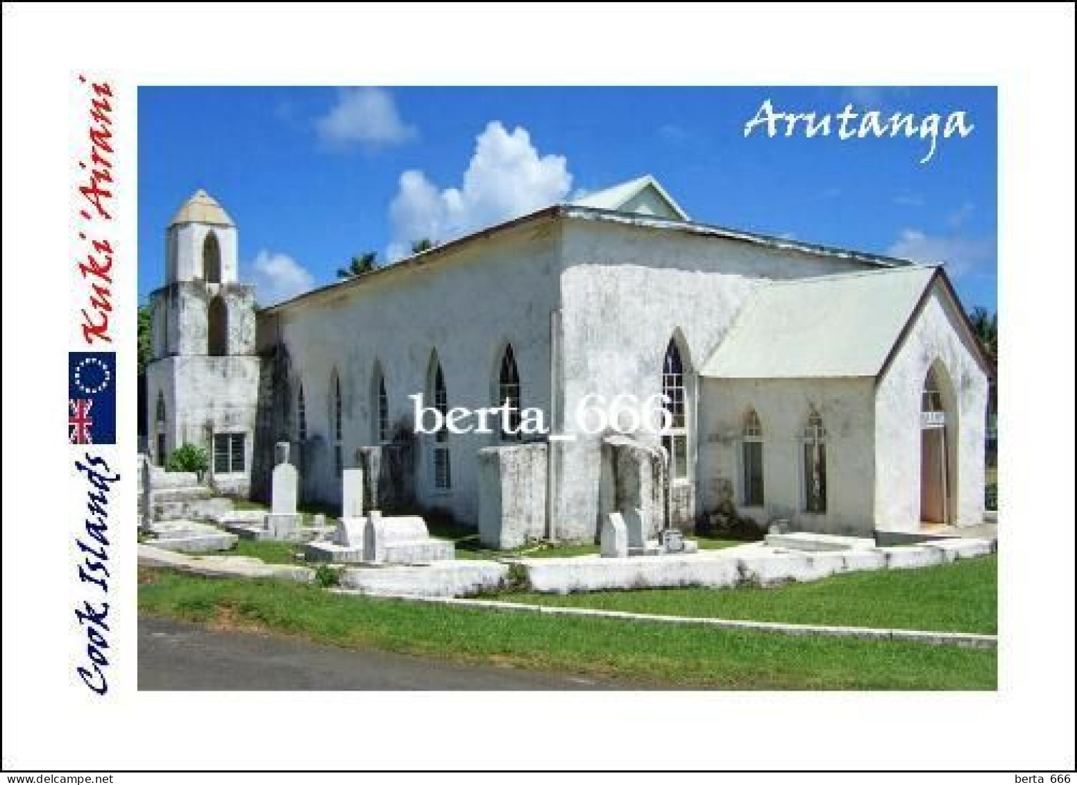 Cook Islands Aitutaki Arutanga Church New Postcard - Cook