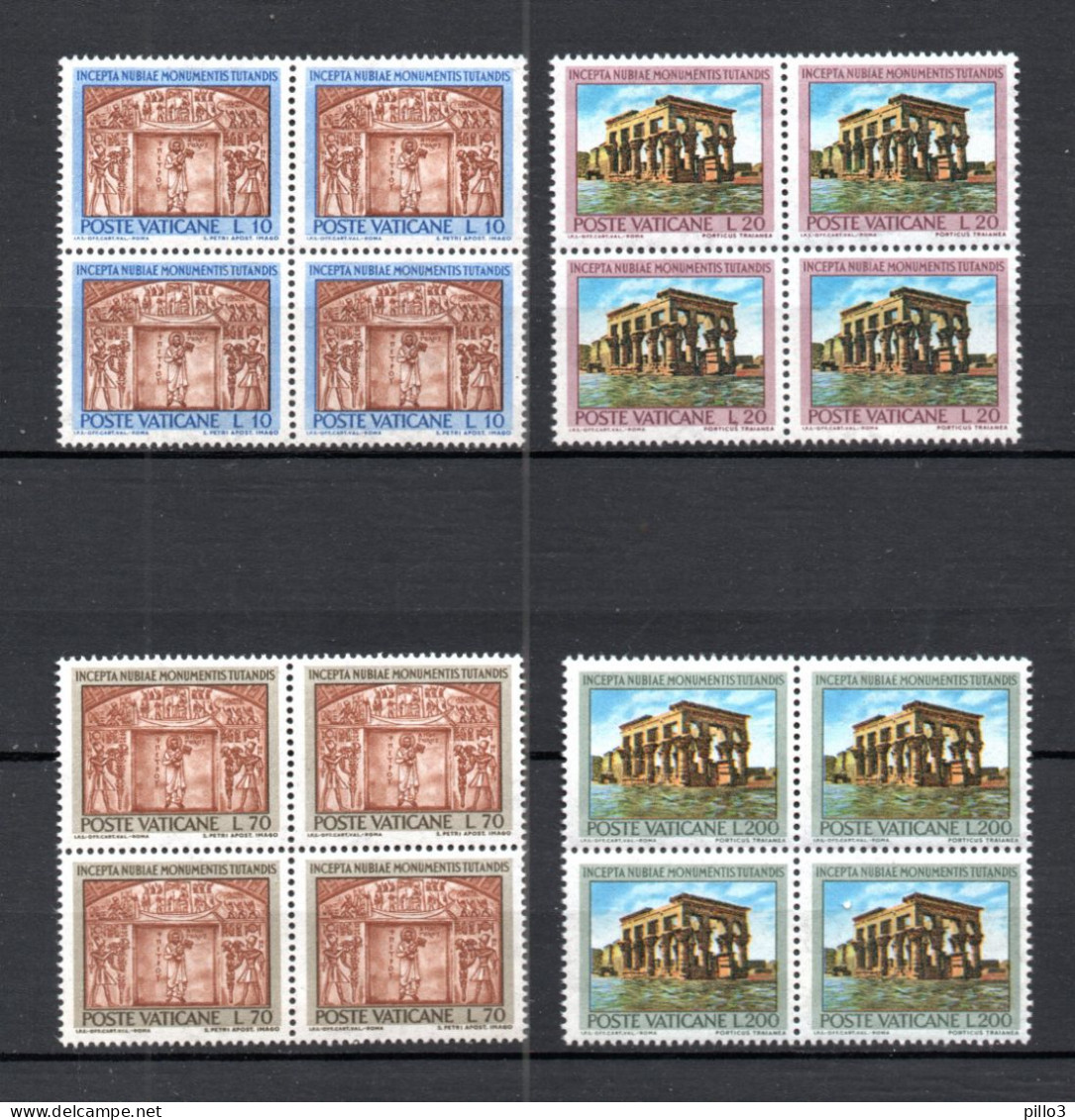 VATICANO :  Monumenti Della Nubia  4 Val. In Quartina  MNH**  Del  10.03.1964 - Nuovi