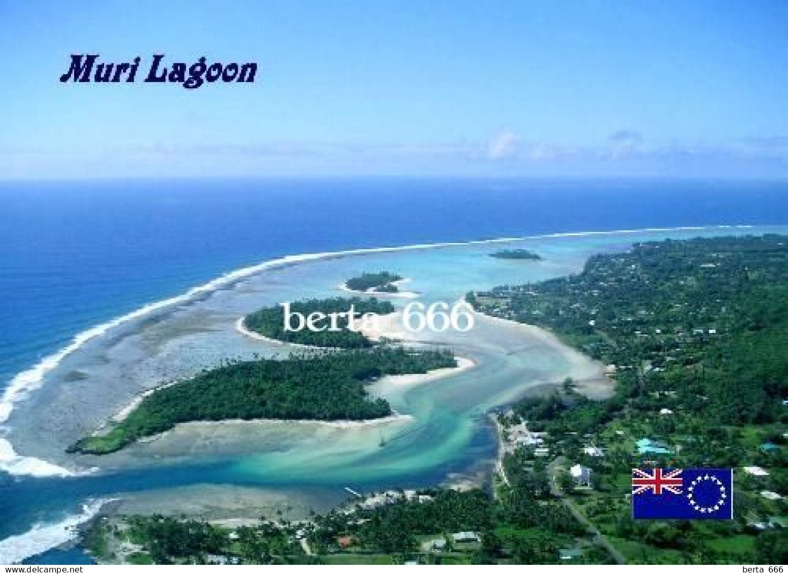 Cook Islands Muri Lagoon Aerial View New Postcard - Islas Cook
