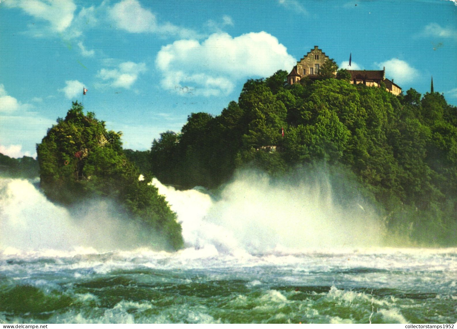 ANDELFINGEN, LAUFEN CASTLE, ARCHITECTURE, WATERFALL, ZURICH, SWITZERLAND, POSTCARD - Andelfingen