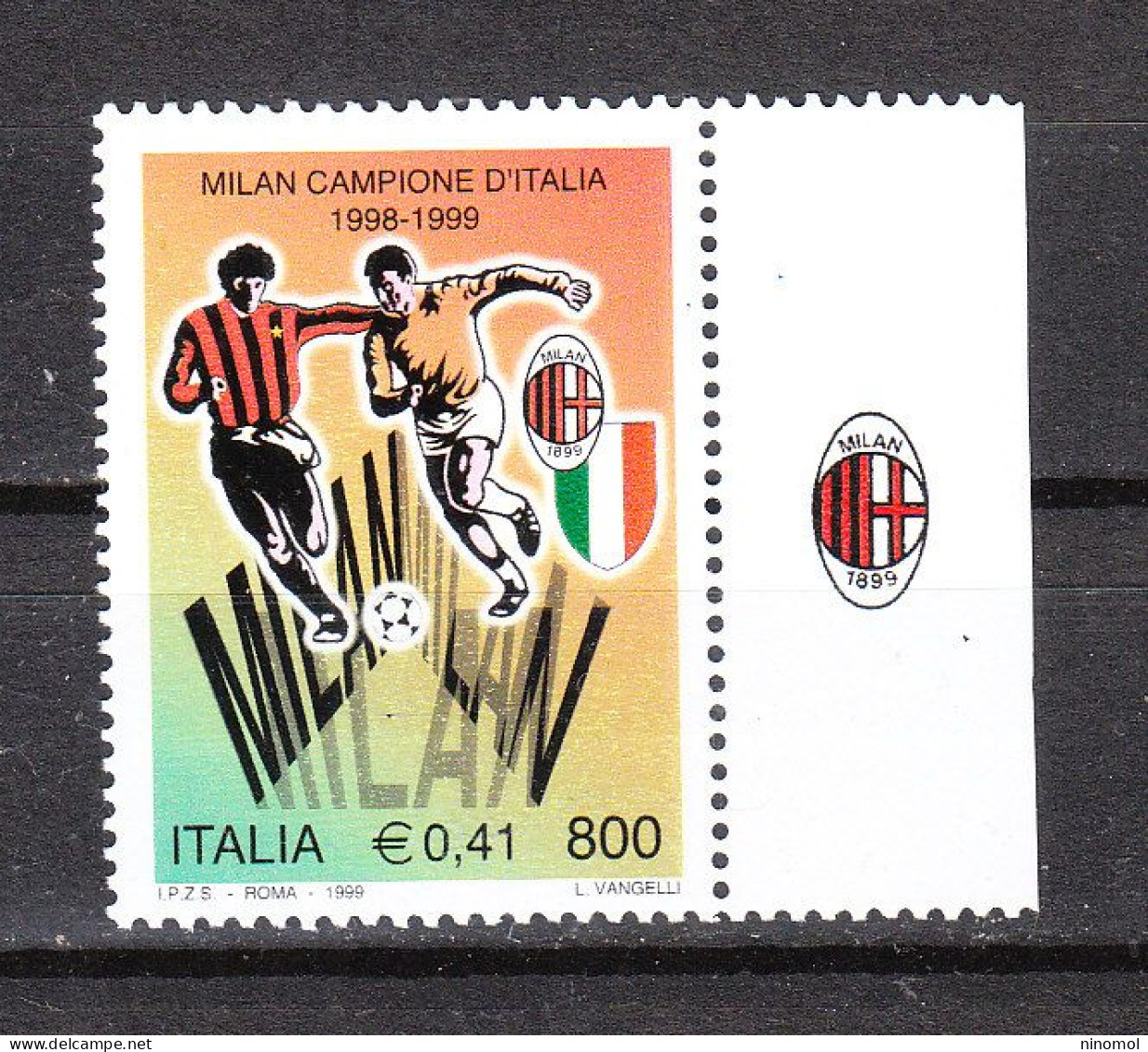 Italia   -  1999. Milan Campione 1998/99.  Con Logo " Milan ". MNH - 1991-00:  Nuevos