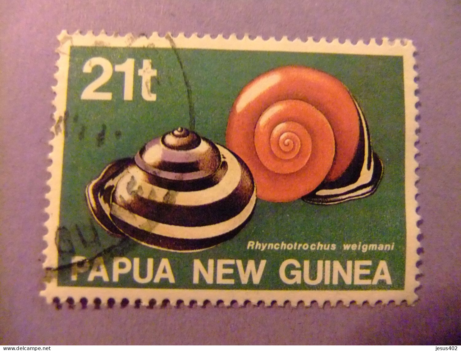 52 PAPUA - NEW GUINEA - NUEVA GUINEA 1991 / FAUNA CARACOLA / YVERT 626 FU - Muscheln