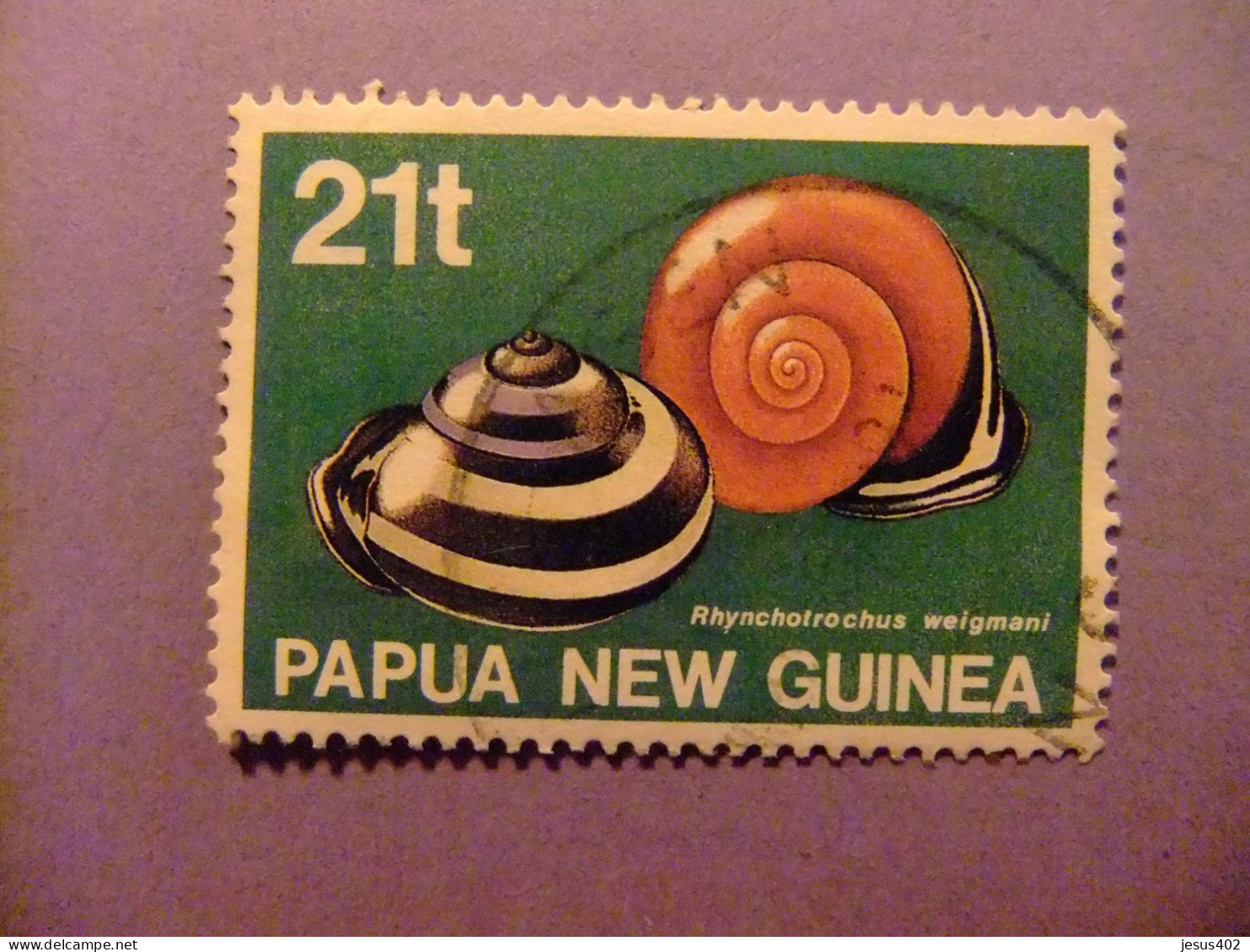 52 PAPUA - NEW GUINEA - NUEVA GUINEA 1991 / FAUNA CARACOLA / YVERT 626 FU - Conchas