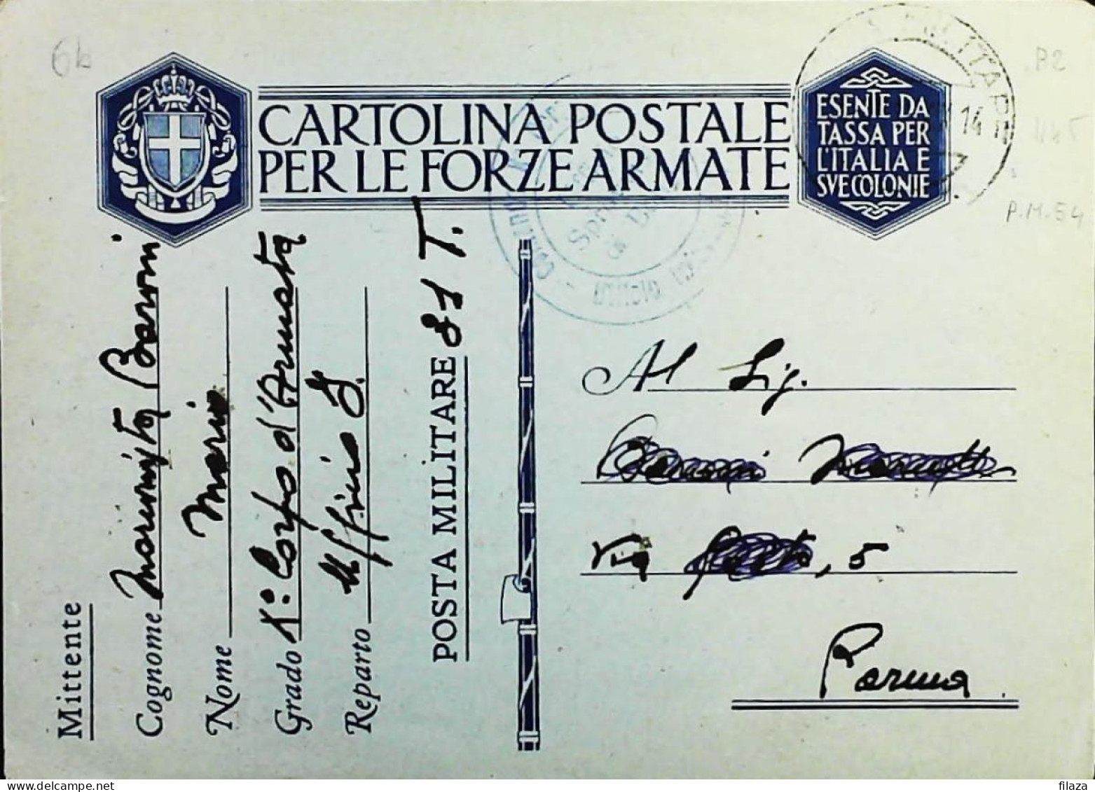 POSTA MILITARE ITALIA IN LIBIA  - WWII WW2 - S6747 - Militaire Post (PM)