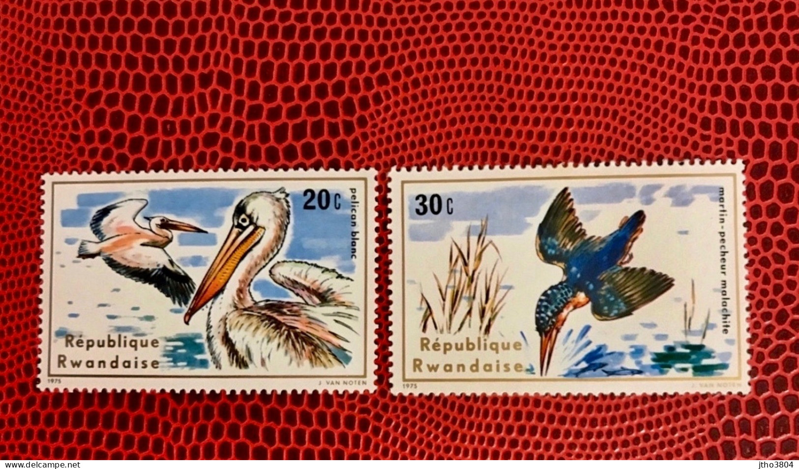 RWANDA 1975 2v MNH ** Pájaro Bird Pássaro Vogel Ucello Oiseau - Pappagalli & Tropicali