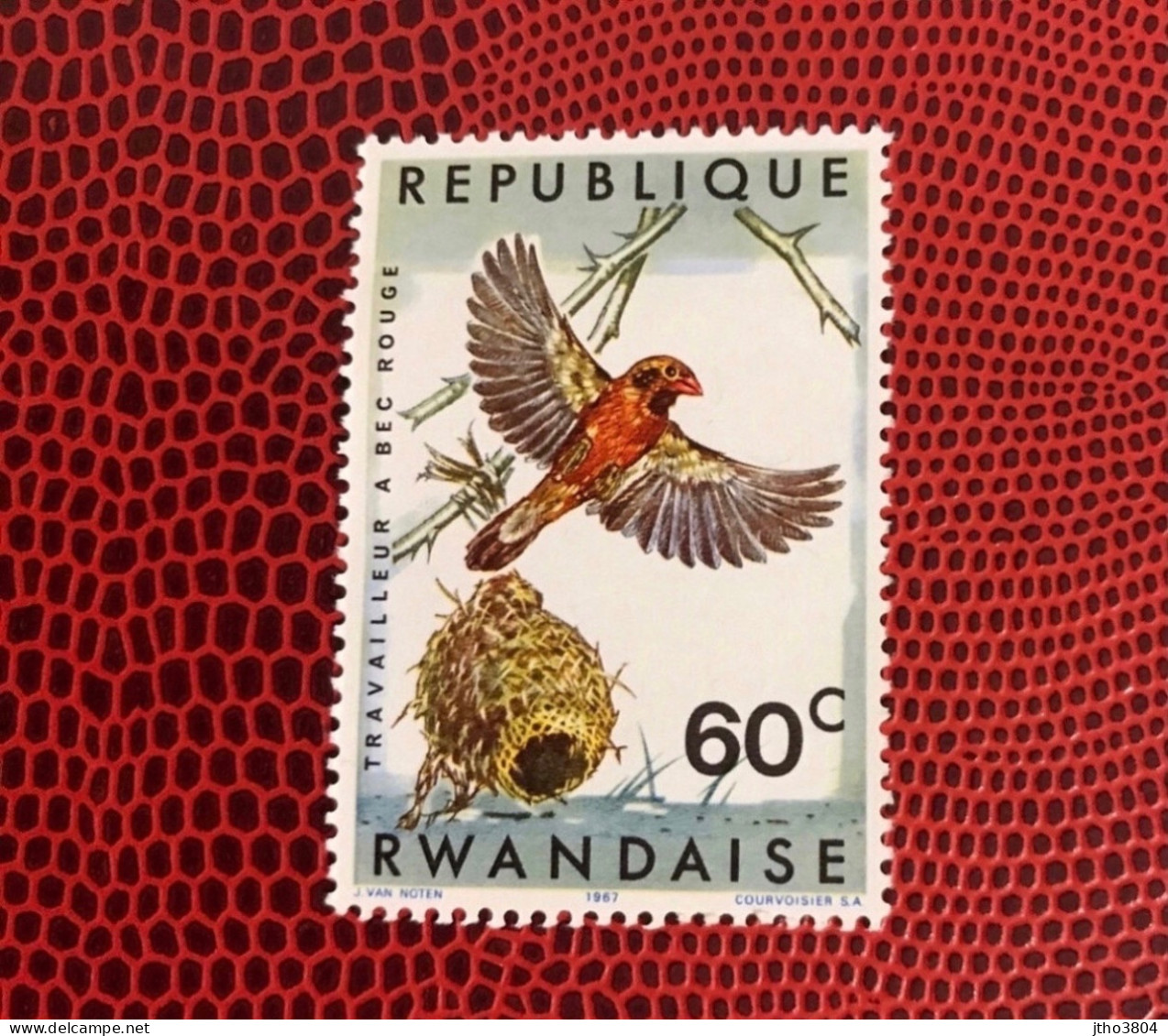 RWANDA 1967 1v MNH ** Red Billed Quelea  Pájaro Bird Pássaro Vogel Ucello Oiseau - Papegaaien, Parkieten