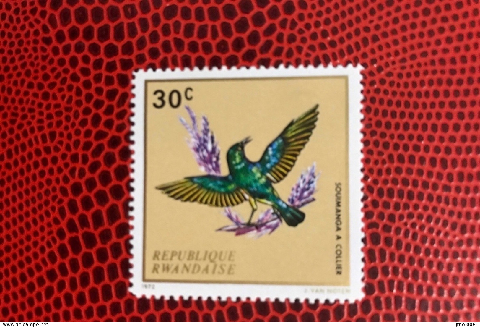 RWANDA 1972 1v MNH ** YT 465  Pájaro Bird Pássaro Vogel Ucello Oiseau - Pappagalli & Tropicali