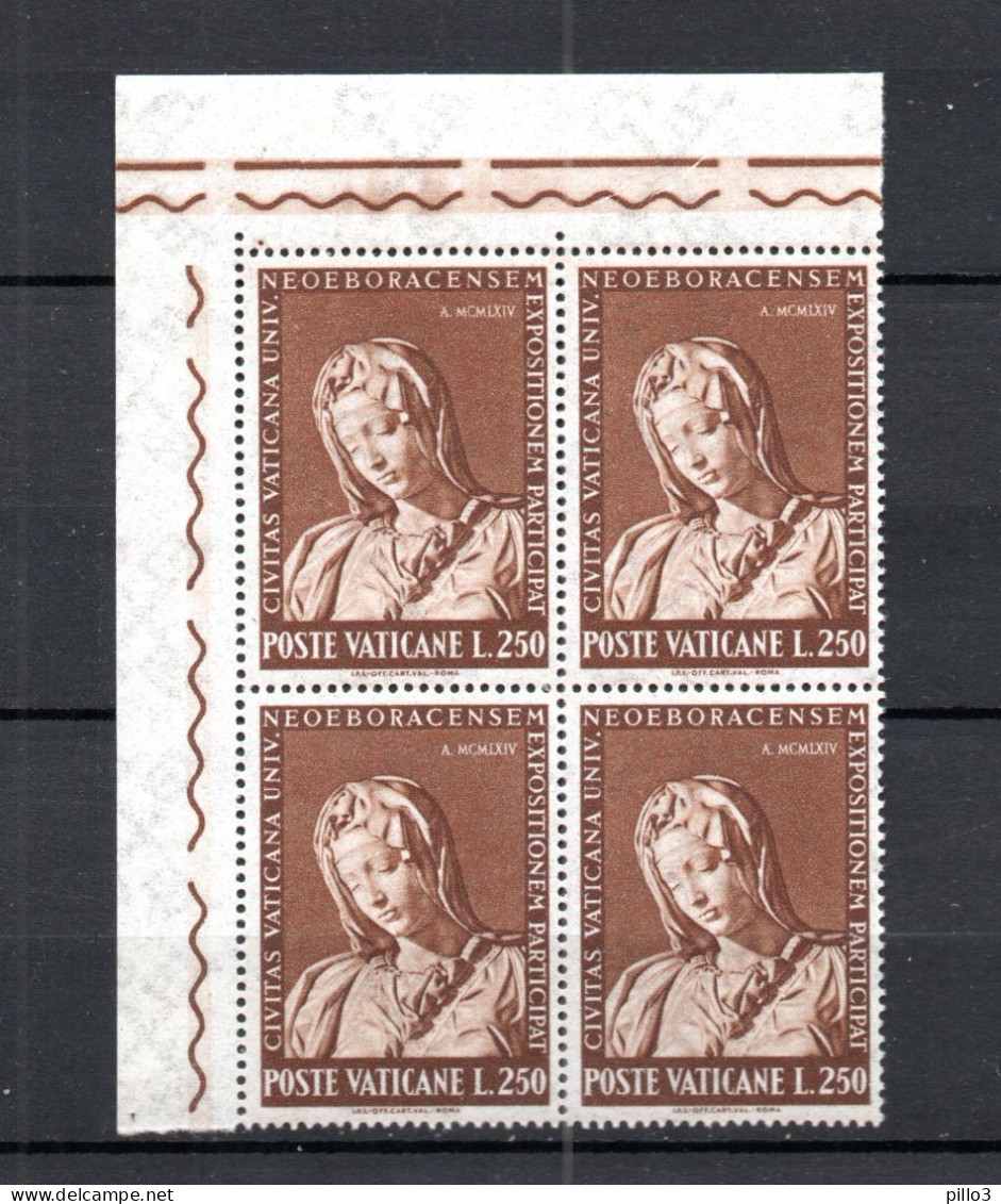 VATICANO :  Esposizione Universale Di New York  4 Val. In Quartina  MNH**  Del 22.04.1964 - Nuovi