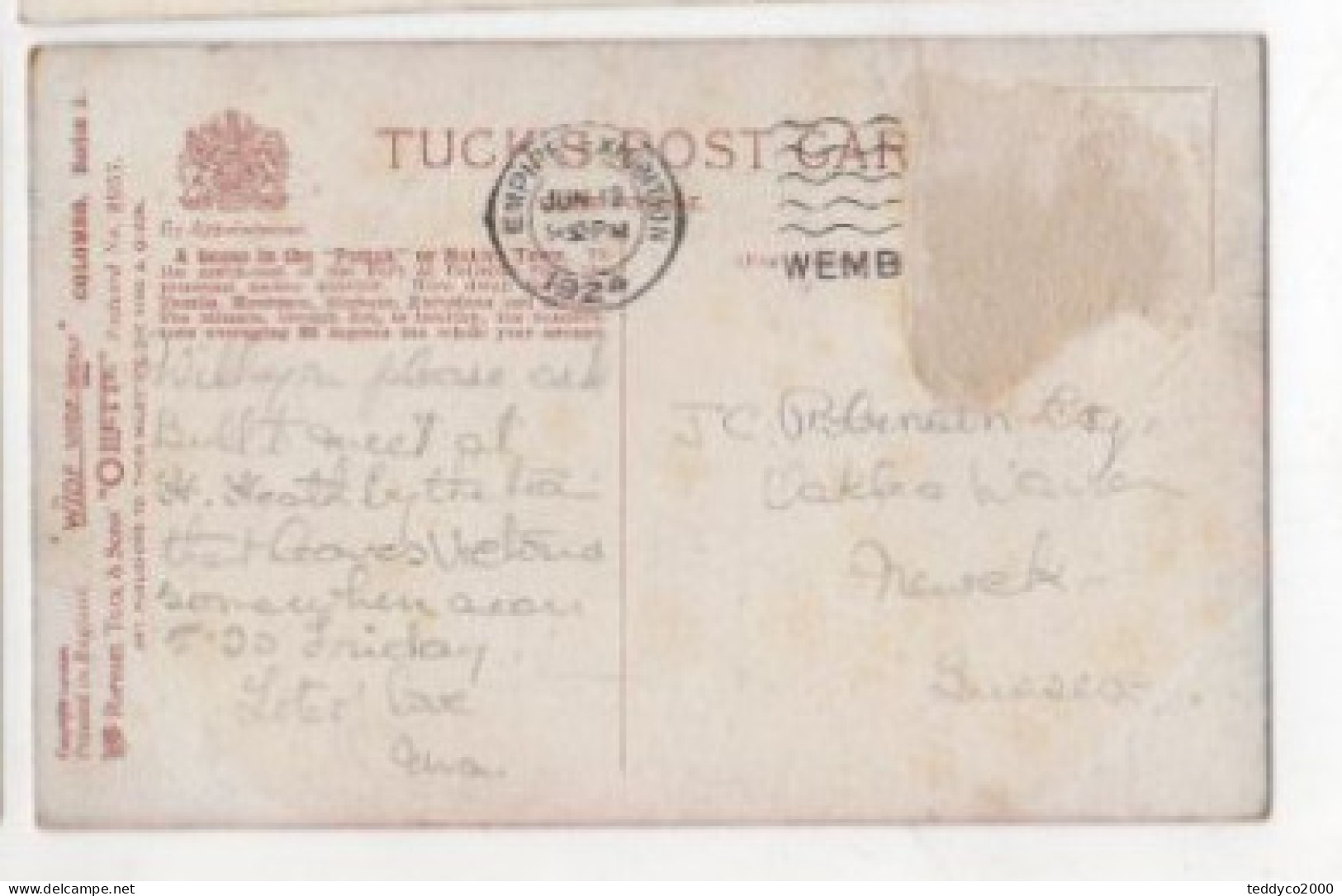 TUCK'S POST CARD Colombo Serie I N.8937 - Tuck, Raphael