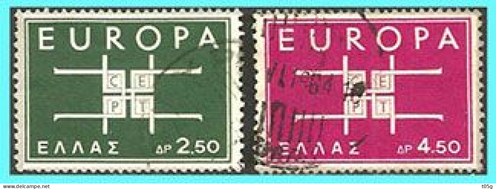 GREECE- GRECE - HELLAS 1963:  EUROPA CEPT Complet  Set Used - Used Stamps