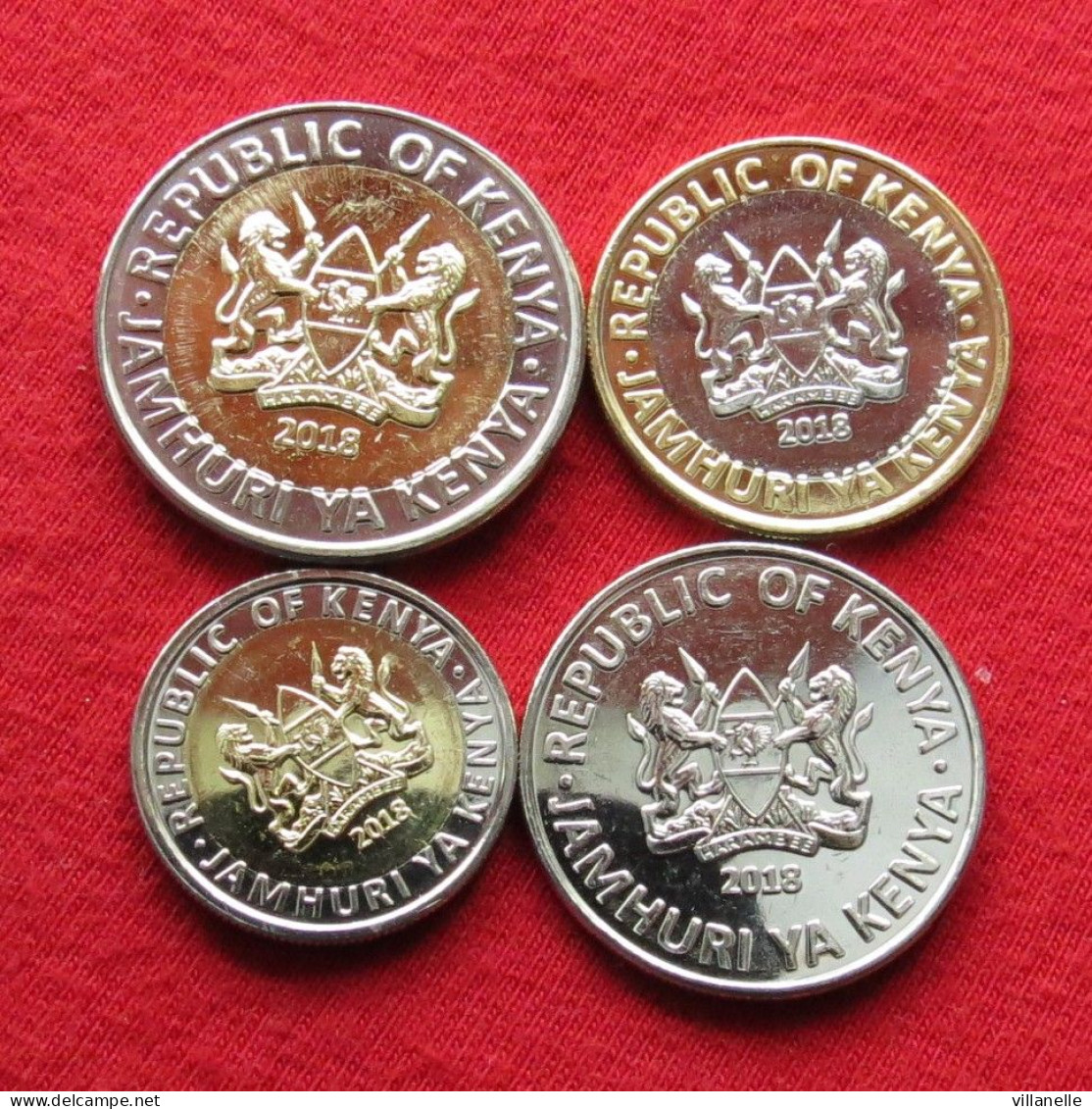 Kenya Set 1 5 10 20 Shilling 2018 Kenia Quenia UNC ºº - Kenya