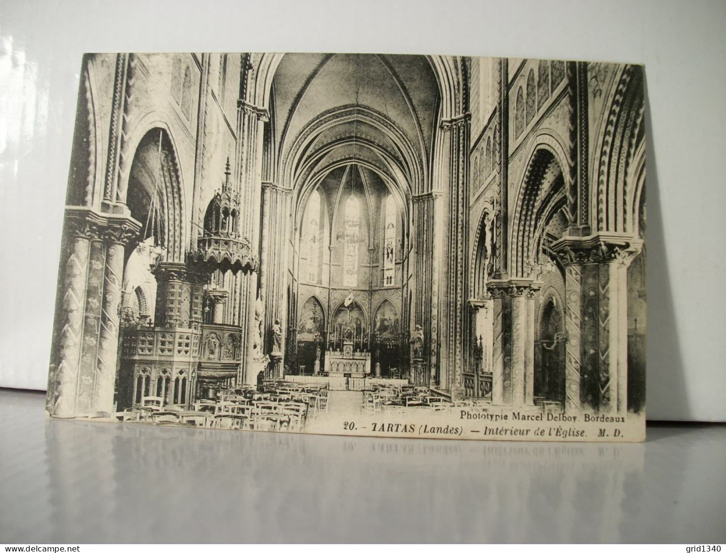 7F 5439 CPA 1938 - 40 TARTAS - L'EGLISE - ANIMATION - Tartas