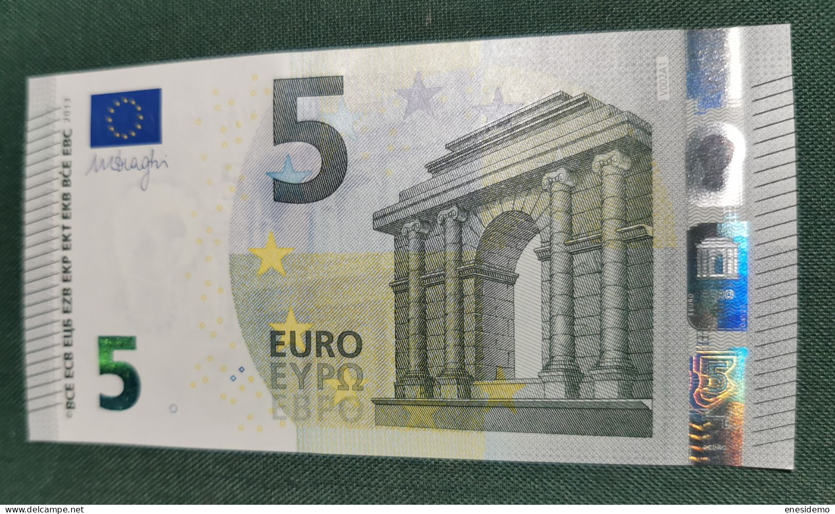 5 EURO SPAIN 2013 DRAGHI V002A1 VA FIRST POSITION SC FDS UNCIRCULATED  PERFECT - 5 Euro