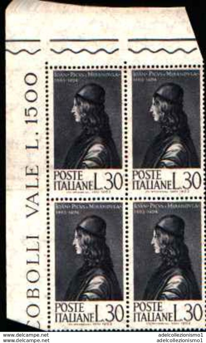 74188) ITALIA LOTTO QUARTINE ANNO 1963 MNH** VEDI FOTO