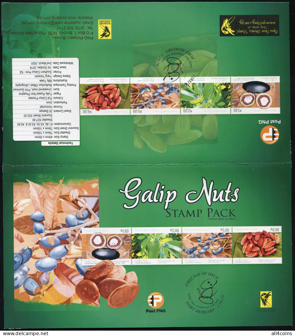 Papua New Guinea 2019. Galip Nuts (Canarium Indicum) (MNH OG. StampPack) Set - Papua-Neuguinea