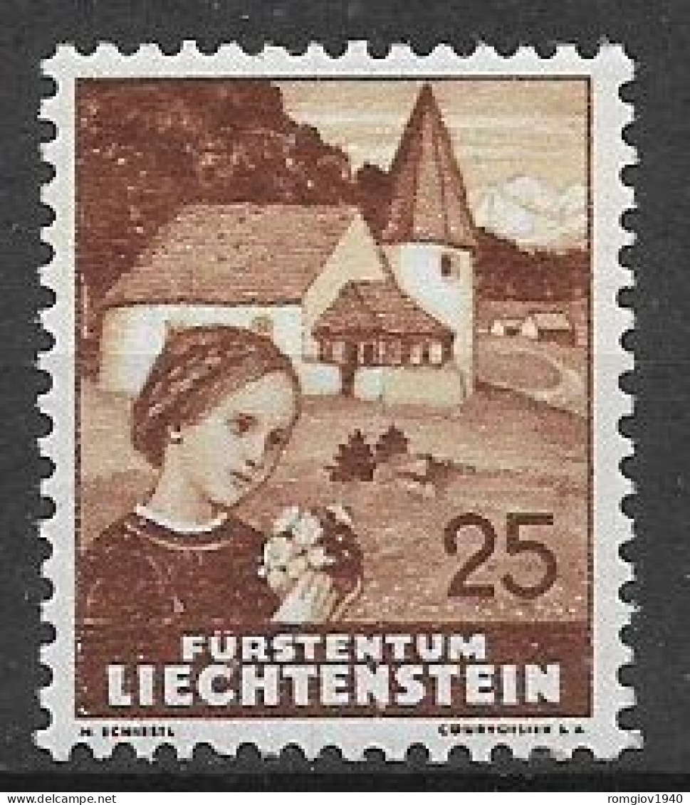 LIECHTENSTEIN 1937-38  VEDUTE DIVERSE  UNIF. 145  MNH  XF - Nuovi