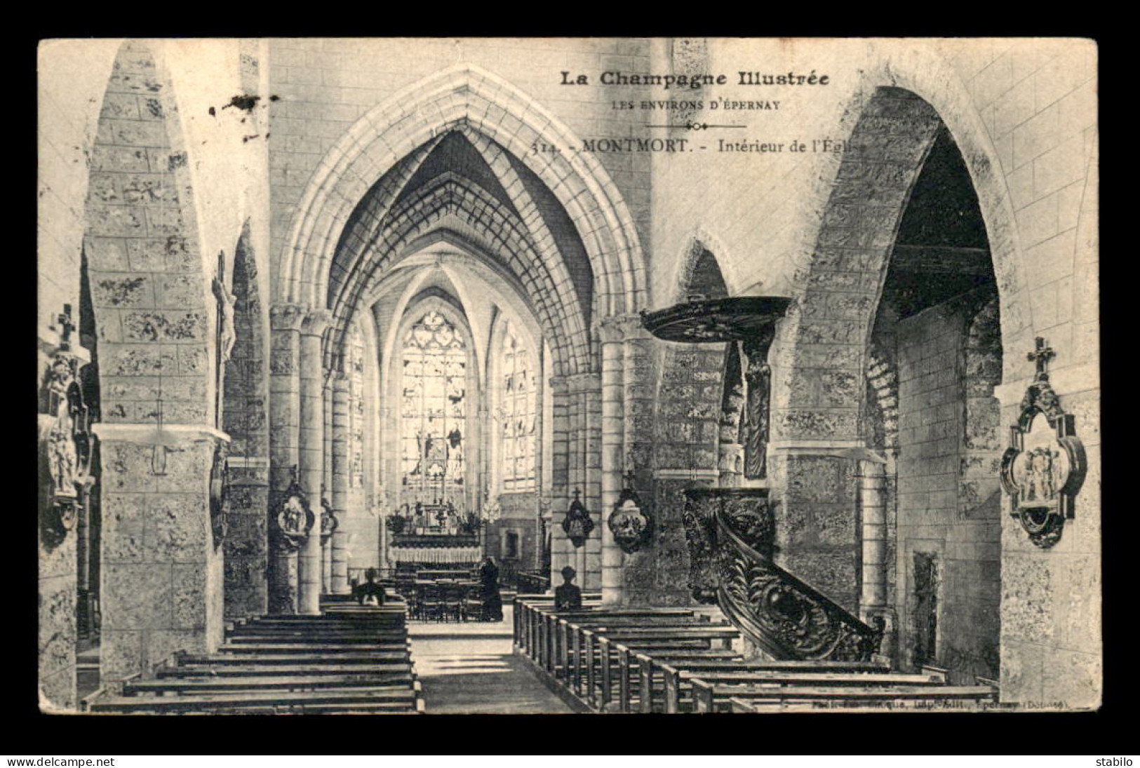 51 - MONTMORT - INTERIEUR DE L'EGLISE - Montmort Lucy