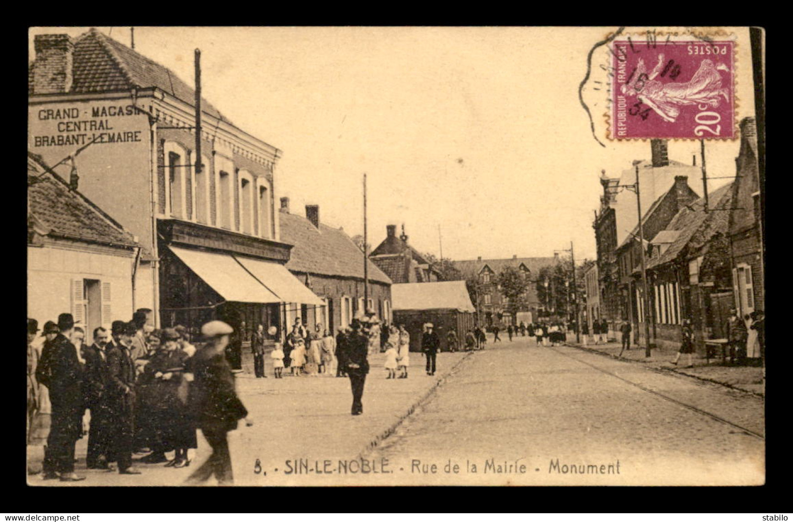 59 - SIN-LE-NOBLE - RUE DE LA MAIRIE - MAGASIN BRABANT-LEMAIRE - Sin Le Noble