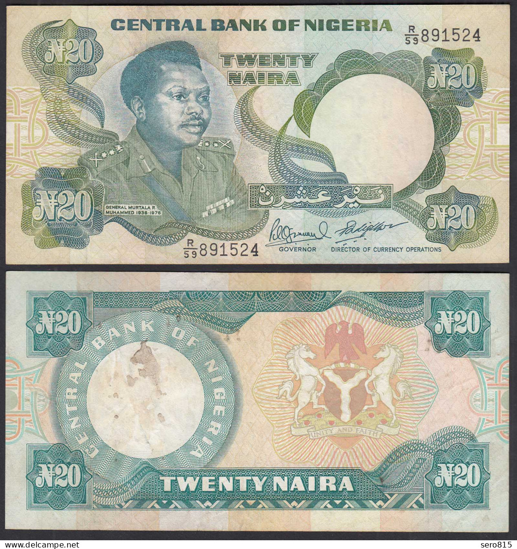 Nigeria 20 Naira Banknote (1984) Pick 26e Sig.10 - VF+ (3+)      (31975 - Altri – Africa