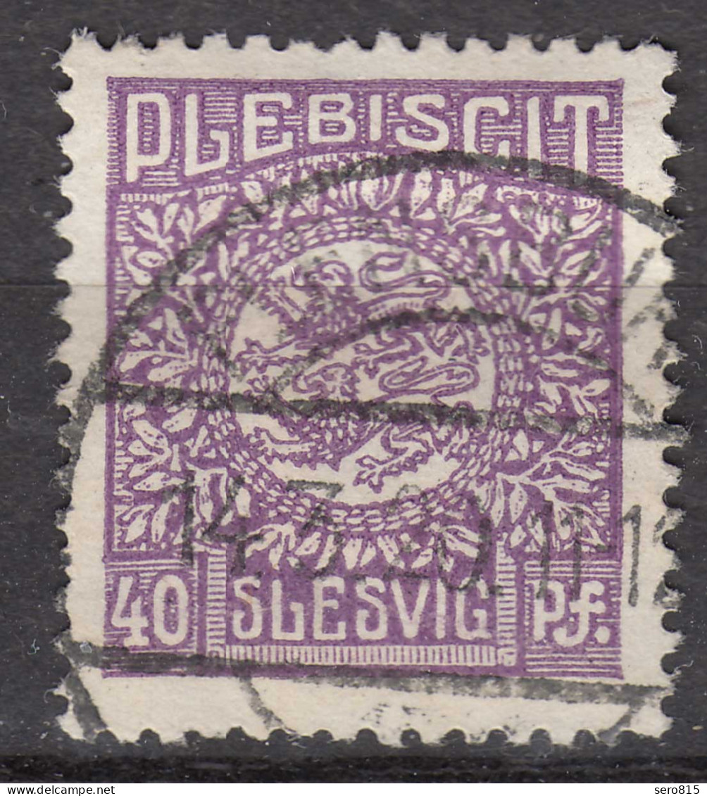 Abstimmungsgebiete Schleswig-Slesvig Mi.9 – 40 Pfg. Gestempelt Used 1920  (70264 - Schleswig